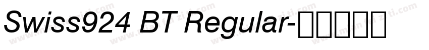 Swiss924 BT Regular字体转换
